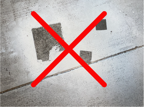 DO NOT STRAY ON CONCRETE