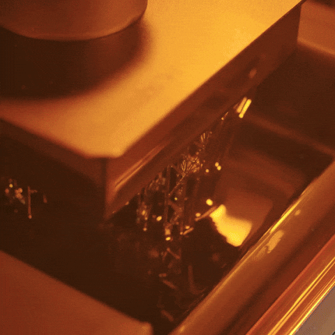 Resin 3D printing in action